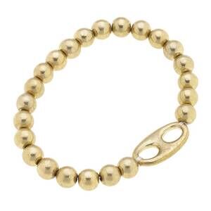 NEW CANVAS STYLE women's soda tab-inspired ball bead stretch bracelet in worn go